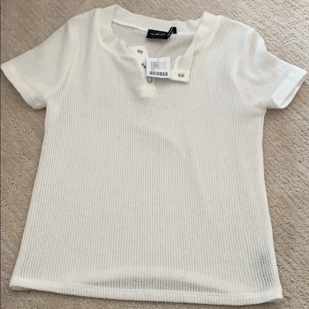 White Short Sleeve Top